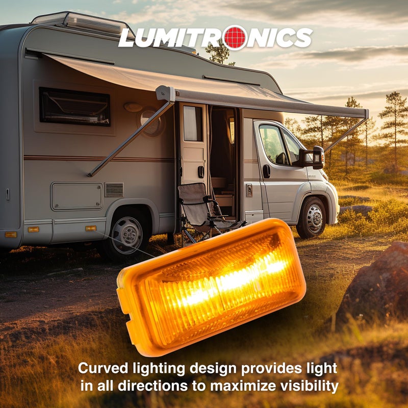 Lumitronics RV Mini Thin Line 37 Series Sealed LED Marker/Clearance Light (Amber) - Image 2